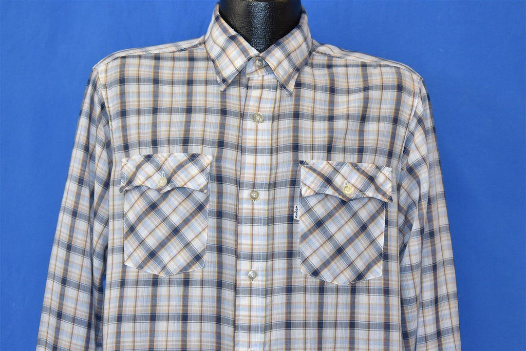 80s Levi's Plaid 1980 Olympic Games Button Down Shirt Large product image 1