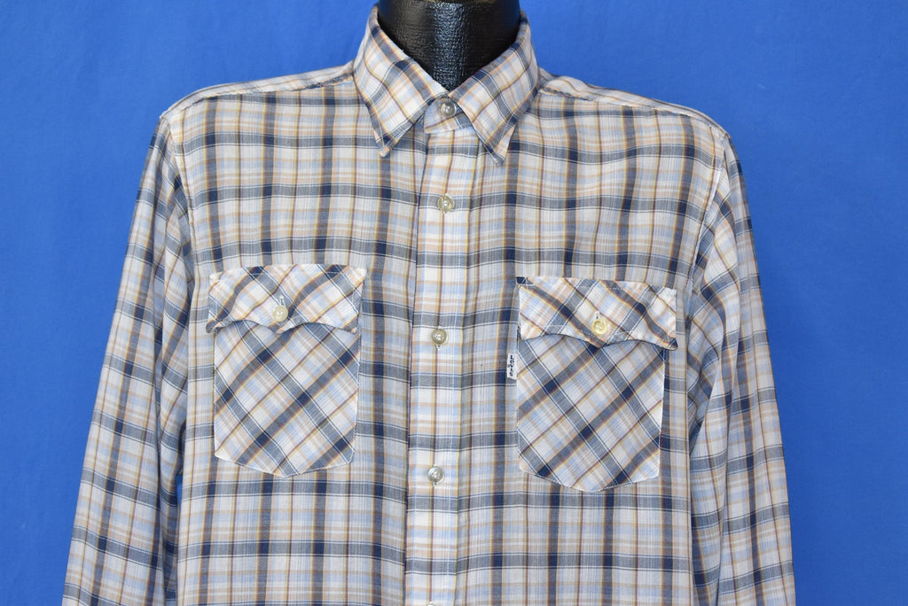 80s Levi's Plaid 1980 Olympic Games Button Down Shirt Large product image 5