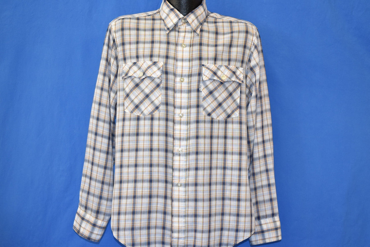 80s Levi's Plaid 1980 Olympic Games Button Down Shirt Large product image 6