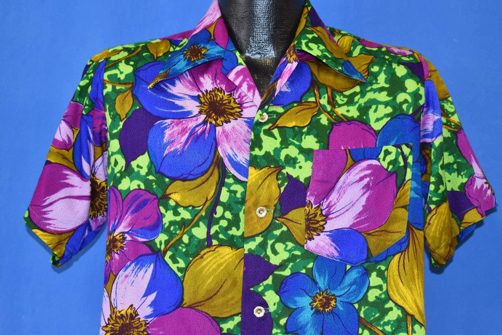 70s Mia Design Floral Aloha Hawaiian Shirt Small product image 5
