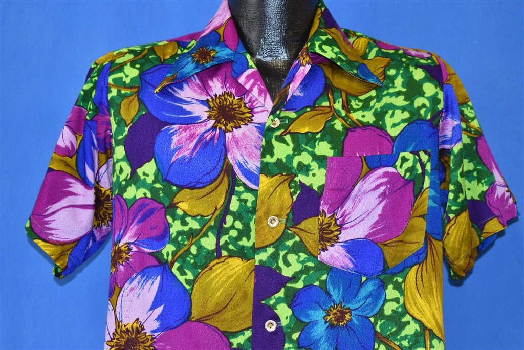70s Mia Design Floral Aloha Hawaiian Shirt Small product image 1