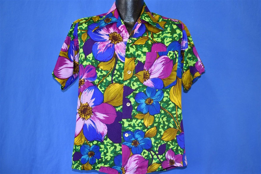70s Mia Design Floral Aloha Hawaiian Shirt Small product image 2