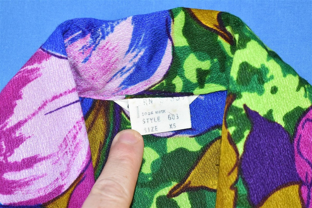 70s Mia Design Floral Aloha Hawaiian Shirt Small product image 4