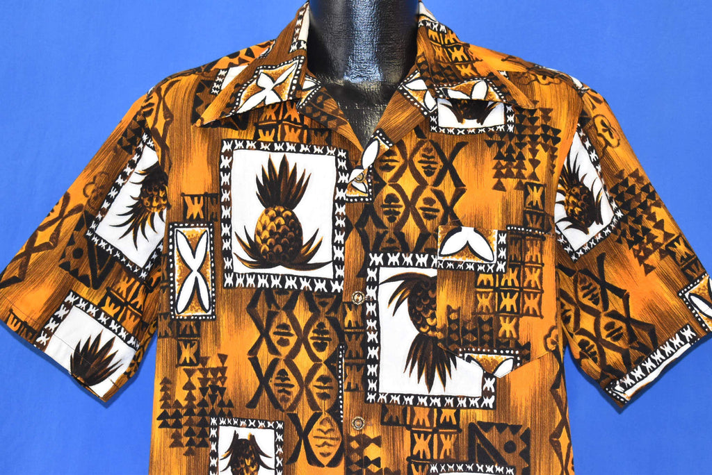 70s Tohiki Pineapple Aloha Hawaiian Shirt Large product image 1