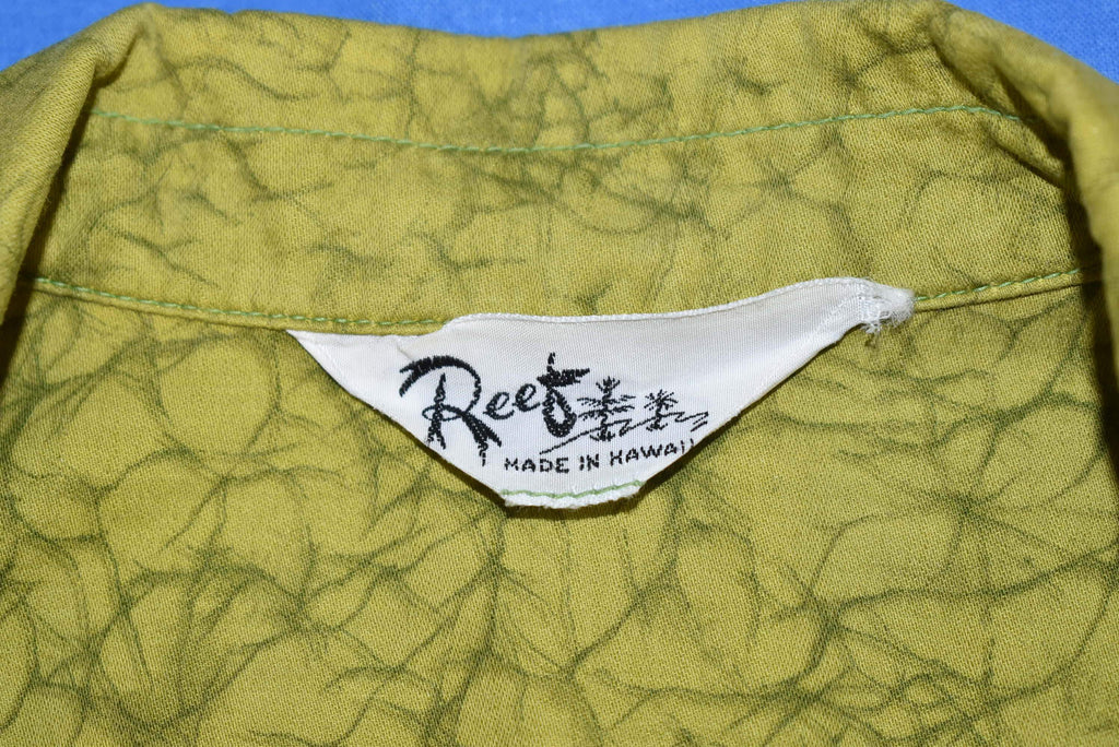 50s Reef Hibiscus Aloha Hawaiian Shirt Medium product image 5