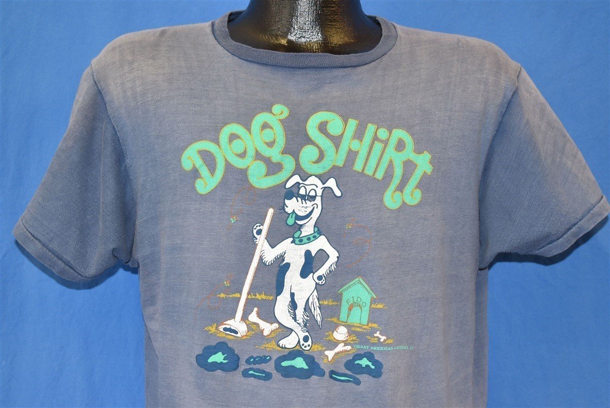 70s Dog Shirt Distressed t-shirt Large product image 1