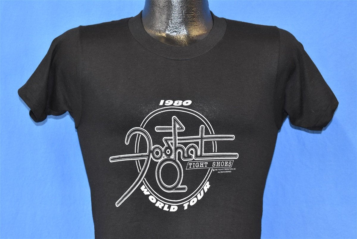 80s Foghat Tight Shoes World Tour t-shirt Extra Small