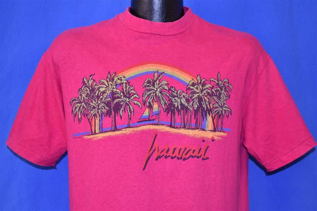 80s Hawaii Rainbow Sailboat Pink Tourist t-shirt Medium product image 1