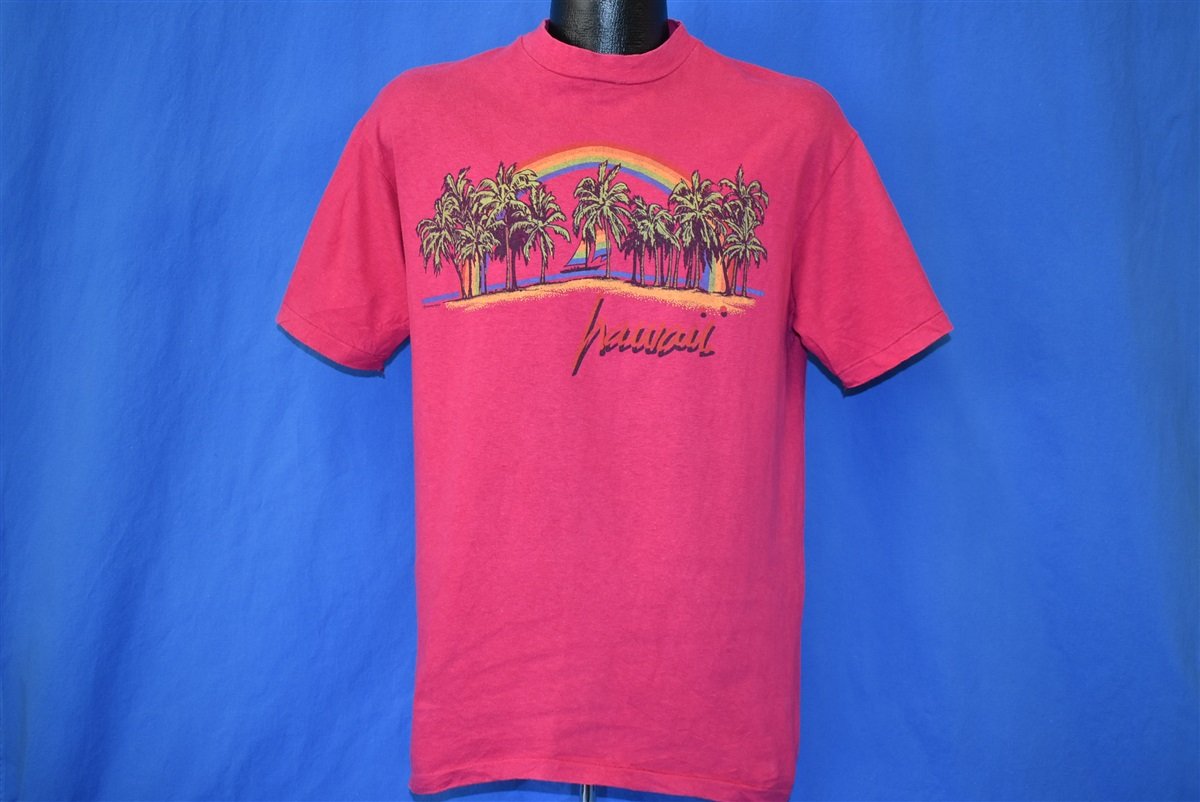 80s Hawaii Rainbow Sailboat Pink Tourist t-shirt Medium product image 2