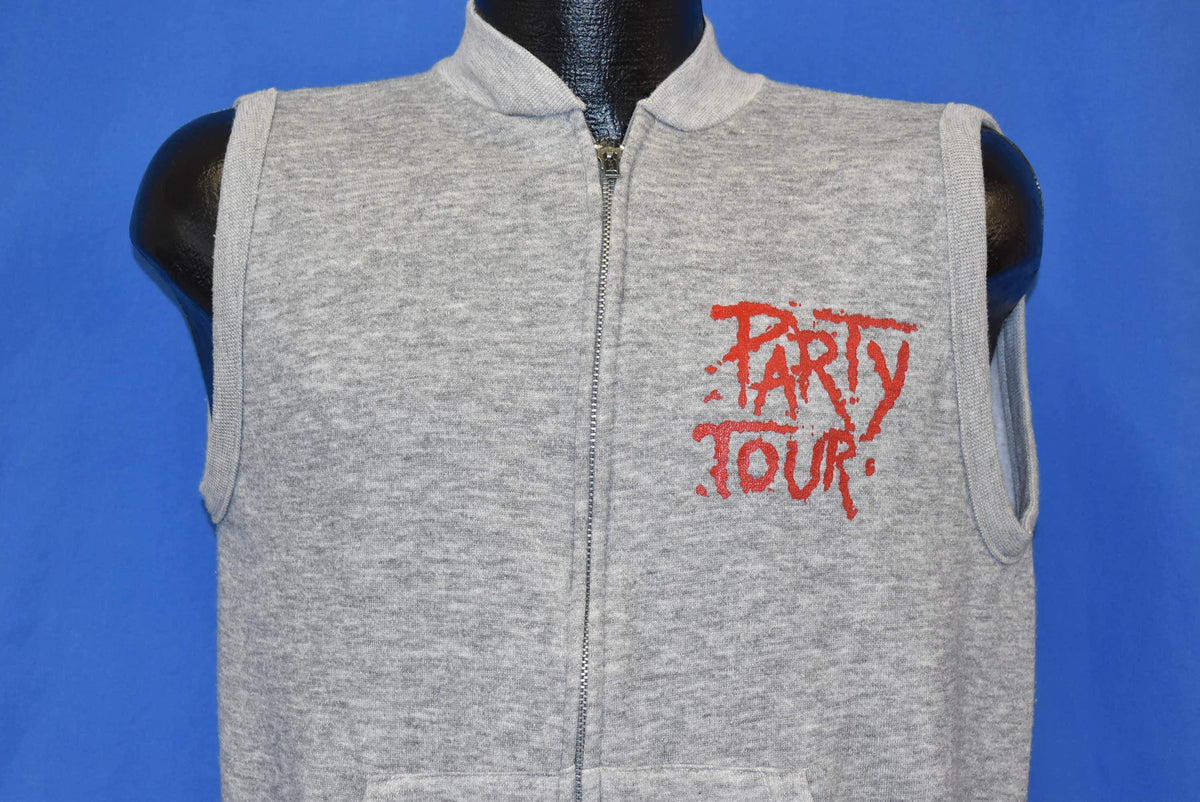 80s Foghat Party Tour 1986 Sleeveless Zip Up Sweatshirt product image 3