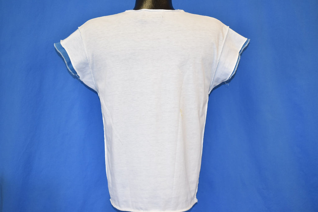 80s White Blue Mesh Two Tone Rocker t-shirt Small product image 5