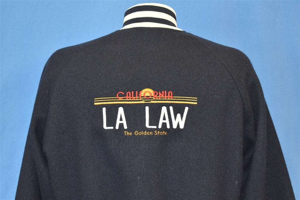80s LA Law TV Show Satin Wool Reversible Jacket Small product image 1
