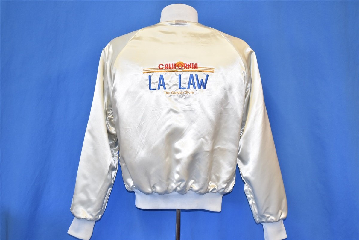 80s LA Law TV Show Satin Wool Reversible Jacket Small product image 5