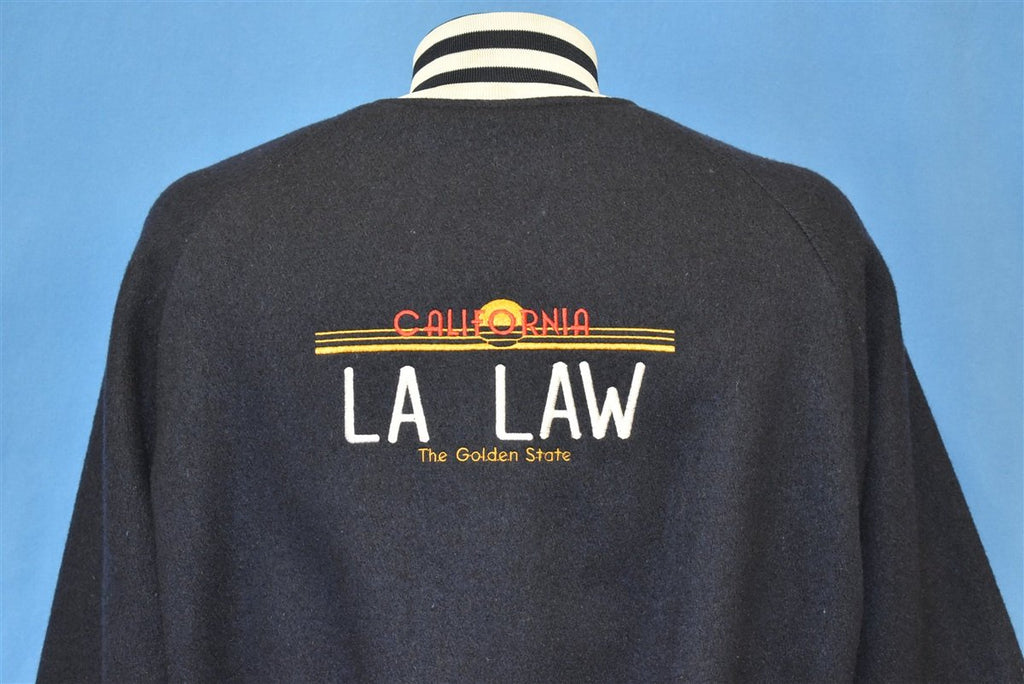 80s LA Law TV Show Satin Wool Reversible Jacket Large product image 1