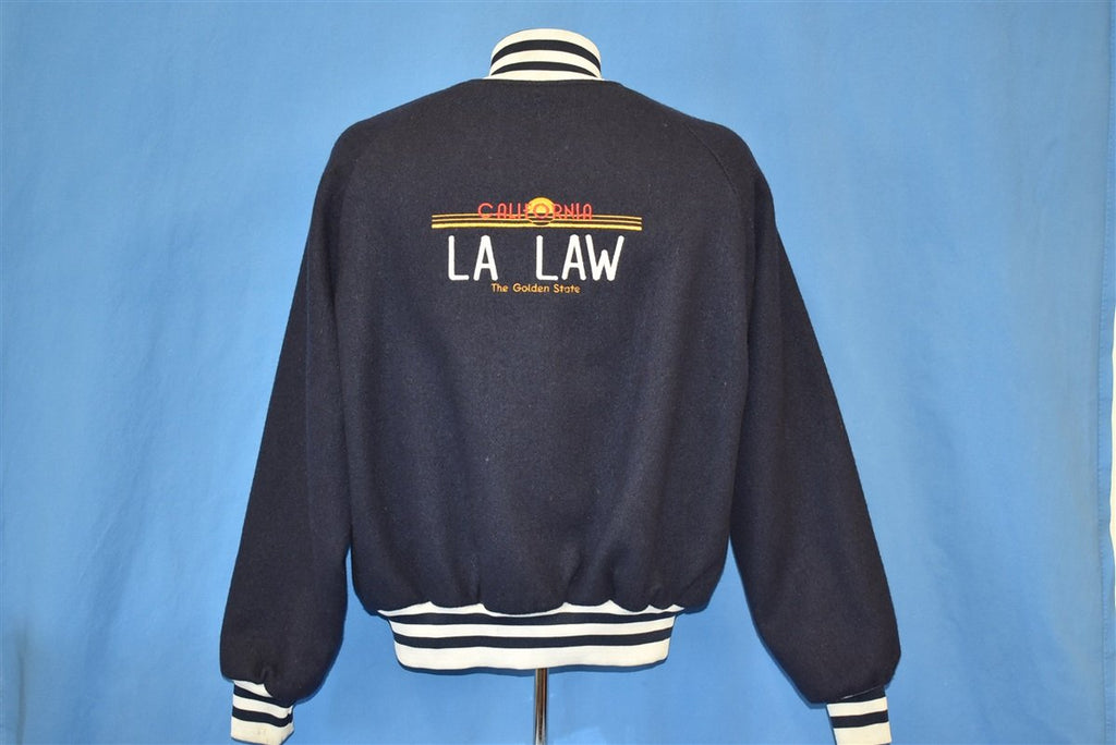80s LA Law TV Show Satin Wool Reversible Jacket Large product image 2