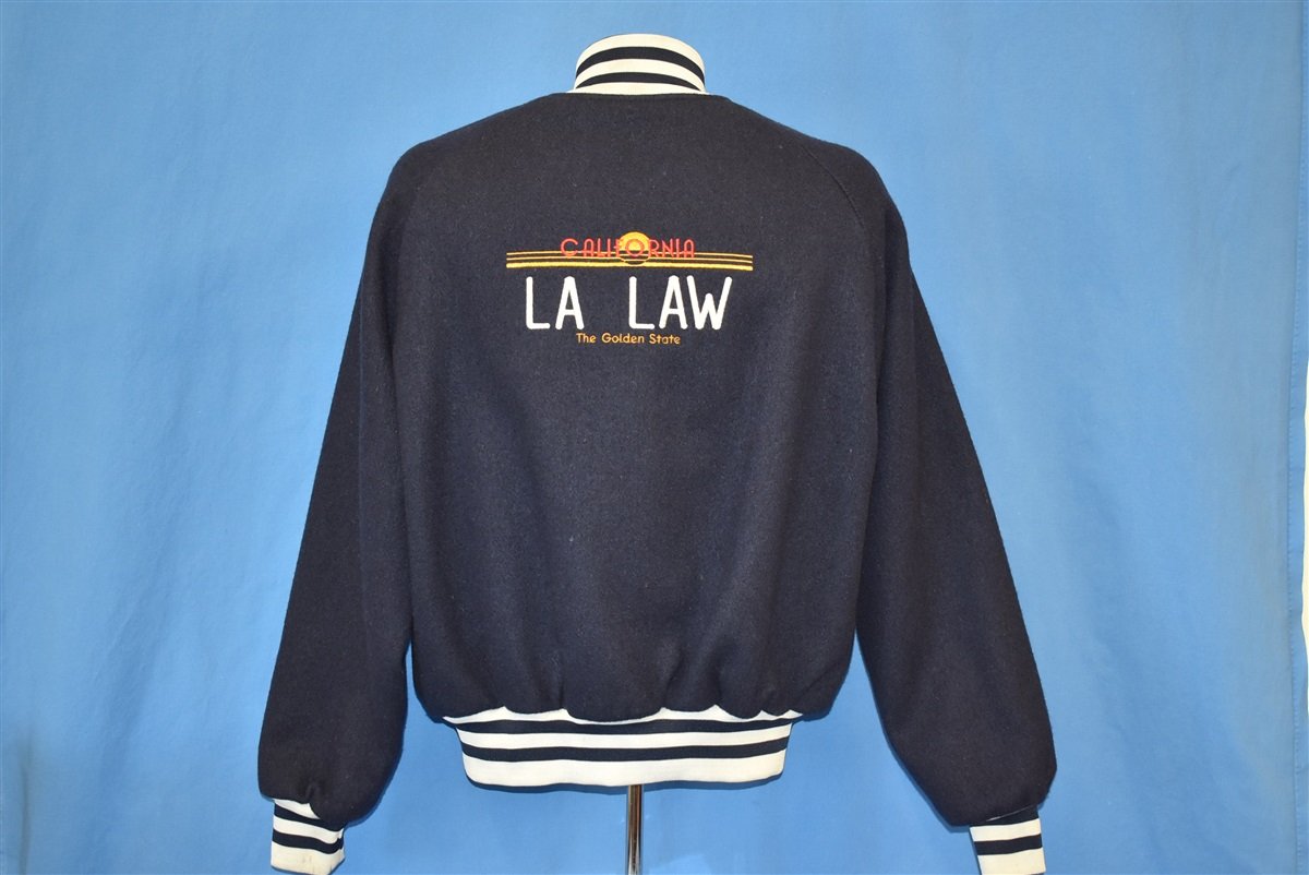 80s LA Law TV Show Satin Wool Reversible Jacket Large product image 2