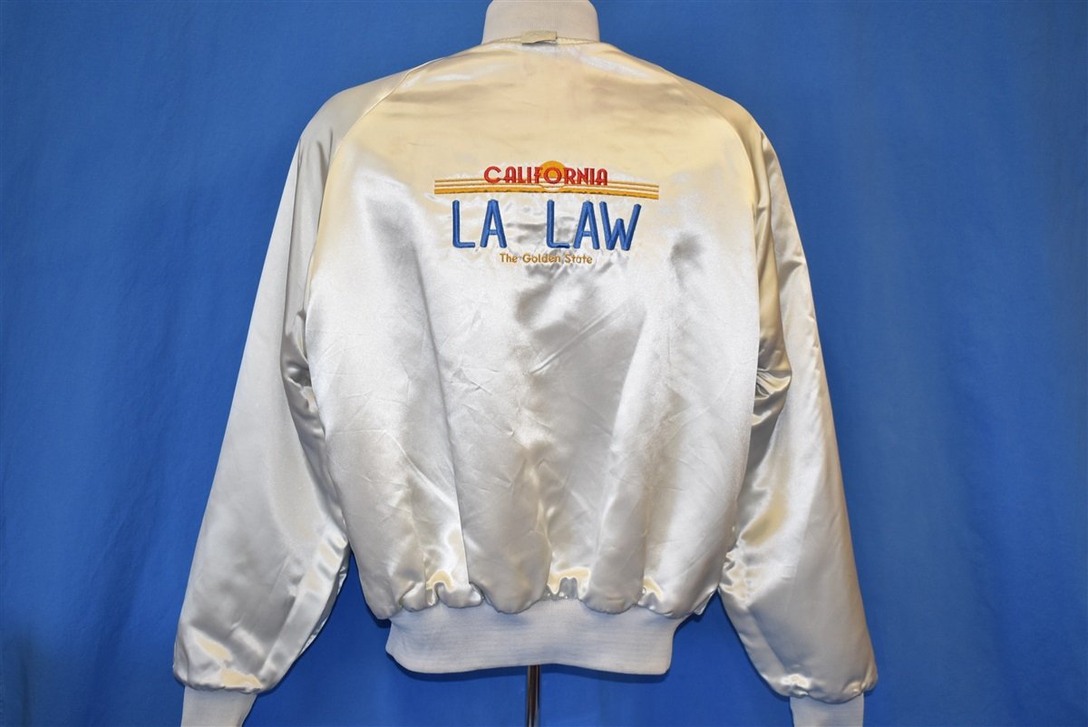 80s LA Law TV Show Satin Wool Reversible Jacket Large product image 7