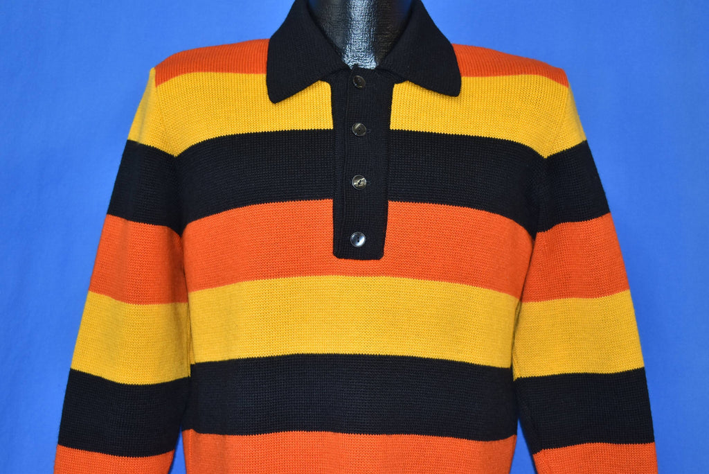 70s Striped Wool Collared Sweater Medium product image 1