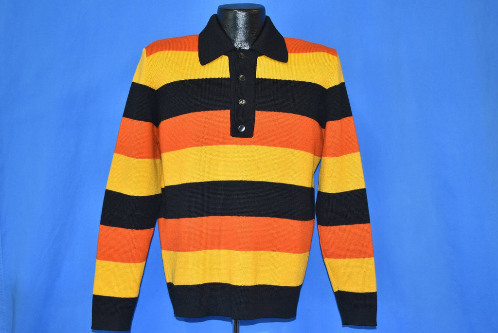 70s Striped Wool Collared Sweater Medium product image 2