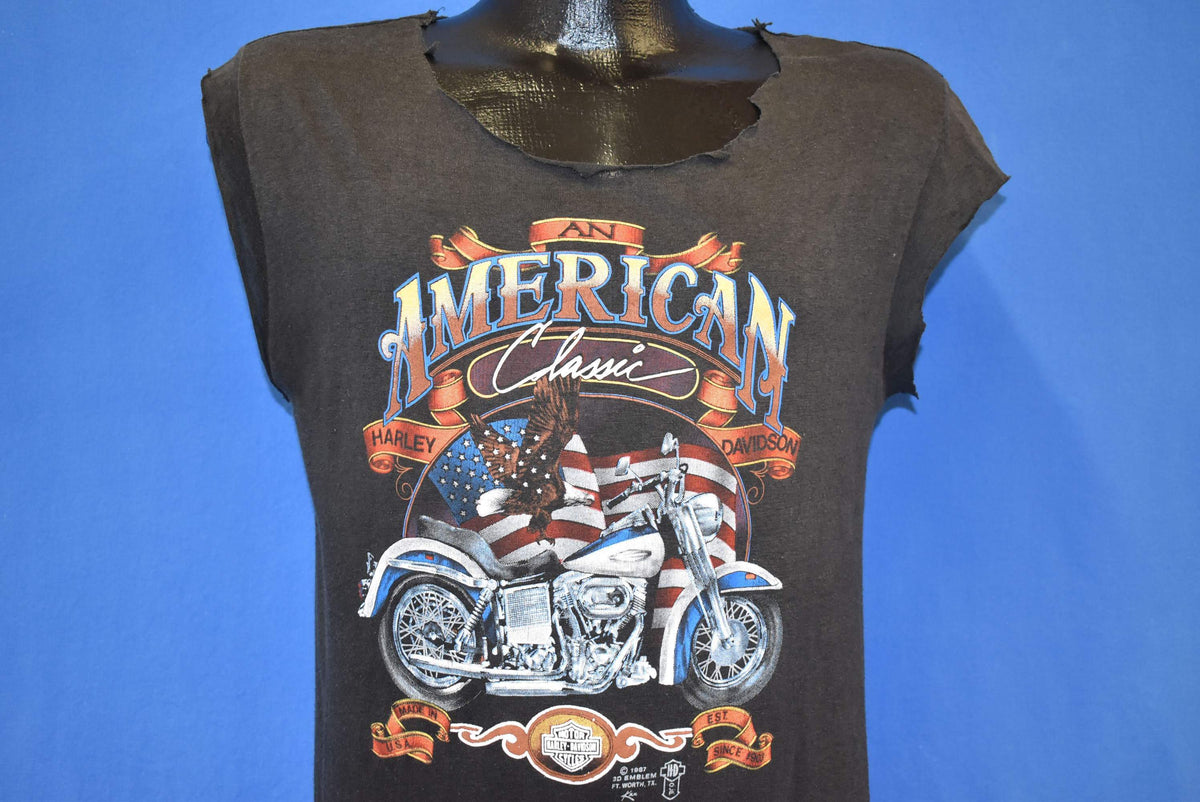 80s 3D Emblem Harley Davidson Motorcycle Supply t-shirt product image 1