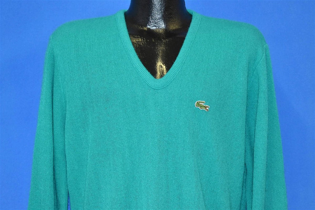 70s Izod Lacoste Teal Pullover Sweater Medium