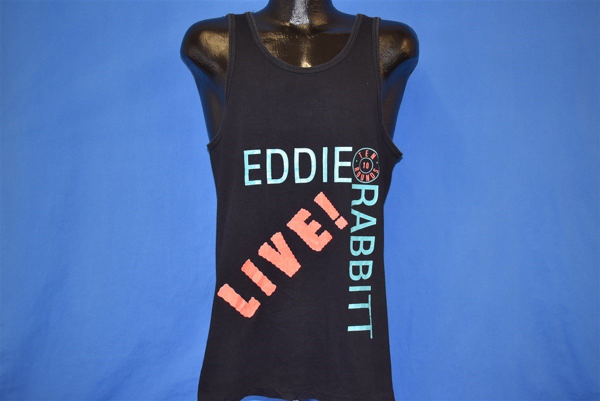 90s Eddie Rabbitt Live Ten Rounds Tour Tank Top t-shirt product image 2